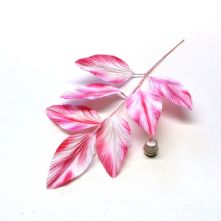 Large Vintage Tonal Pink Silk Leaf Spray x 7